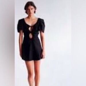 Thakoon Black‎ Ruched Open Back Mini Dress, Size 4